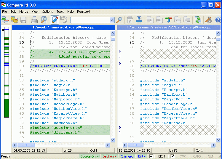 Compare It! - File compare and merge utility.